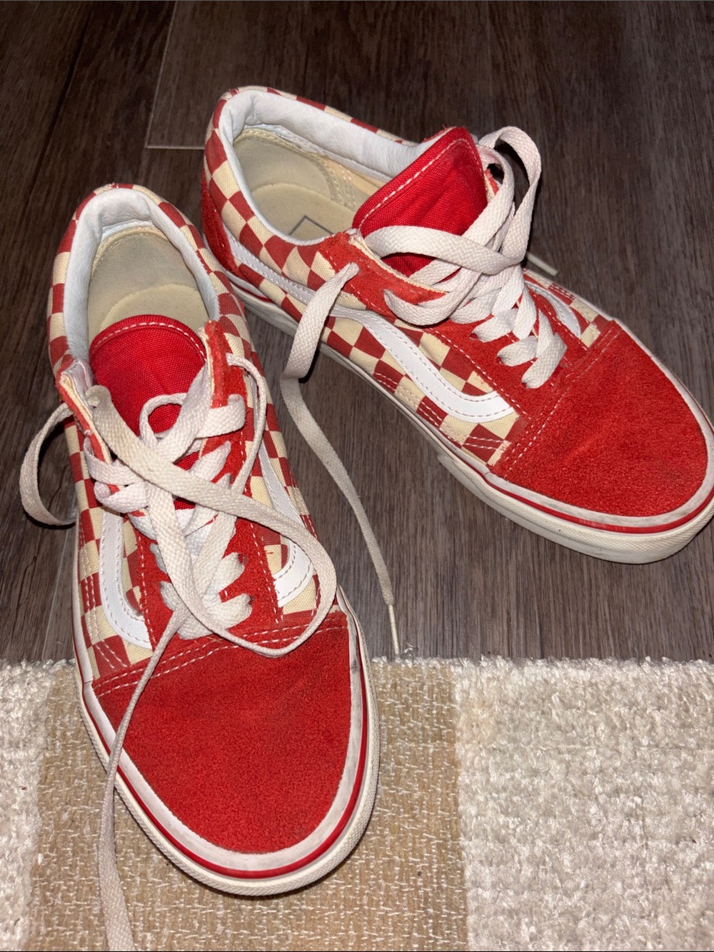 Red checkered vans